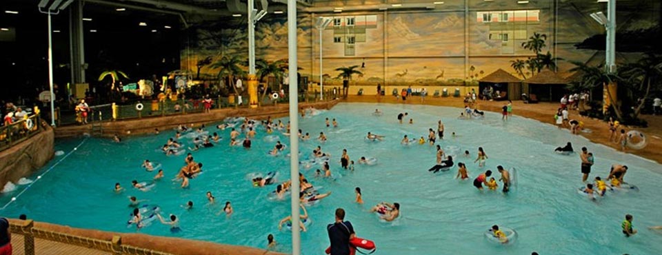 View of the Indoor Wave Pool at the Indoor Water Park at the Kalahari Resort in Wisconsin Dells 960