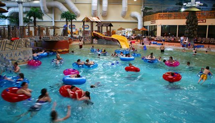 View of Indoor Wave Pool at Kalahari Resort in Wisconsin Dells